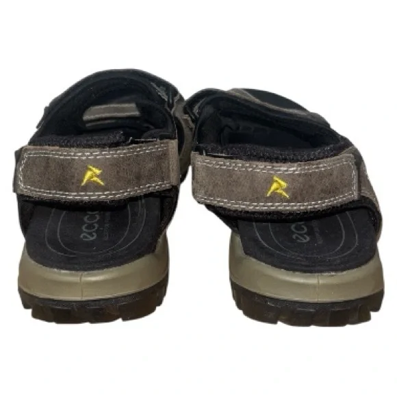 Ecco Offroad Receptor Sandals Nubuck Suede Leather Brown Black Straps Mens 43 - Picture 4 of 6